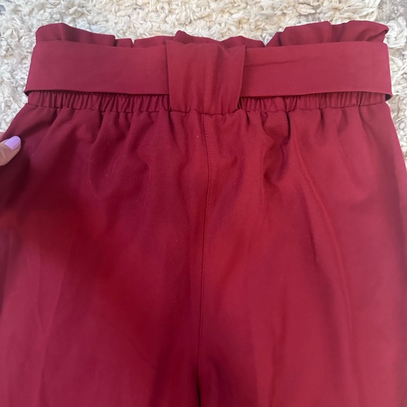 Red pants. Stretchy wide waistband. High waisted. - Picture 3 of 6